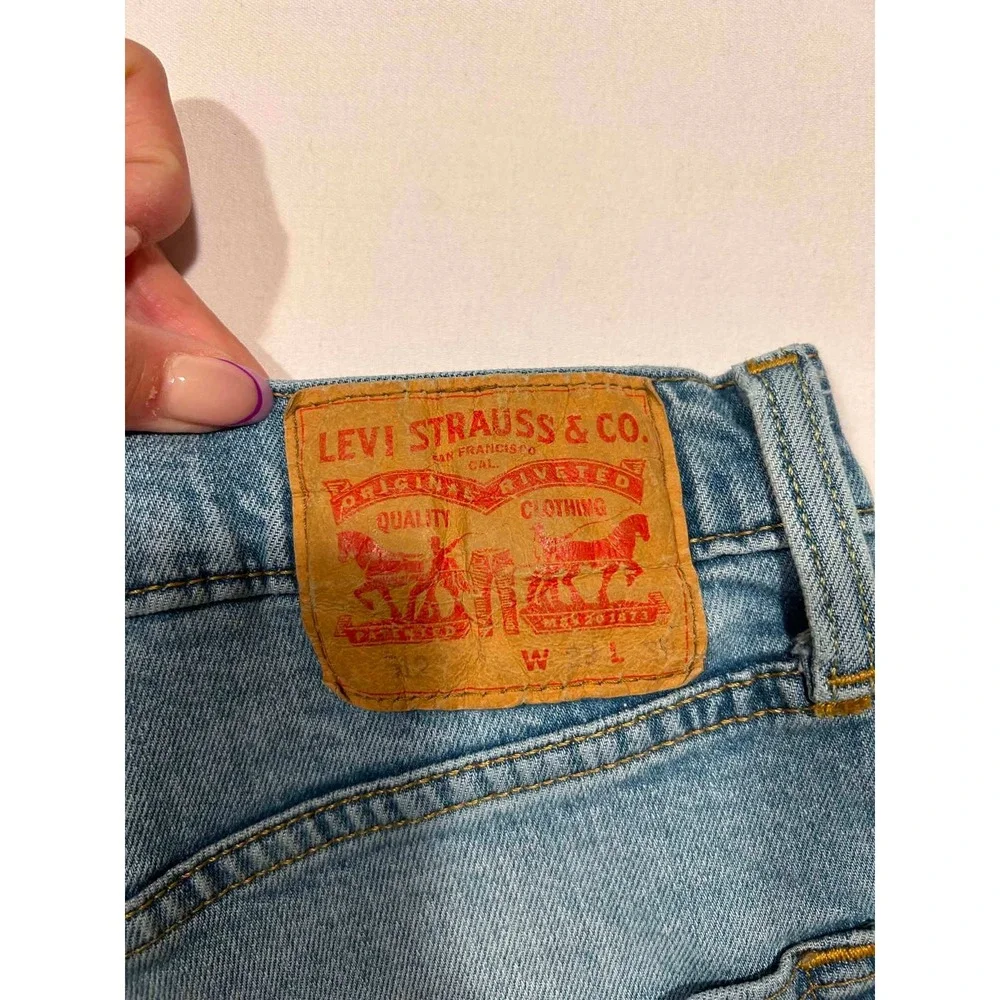 Levis 512 Slim Taper Jeans Mens 29x30 Light Wash Denim Blue 28833-0733